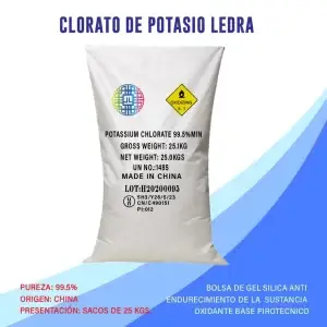 Imagen de Clorato de Potasio en presentación para pirotecnia e industria.