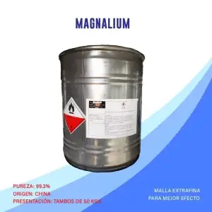 Magnalium en polvo para mezclas pirotécnicas.