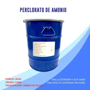 Perclorato de Amonio para propulsión y efectos pirotécnicos.