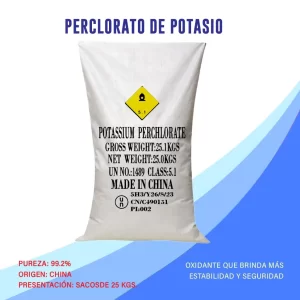 Perclorato de Potasio como oxidante en pirotecnia.